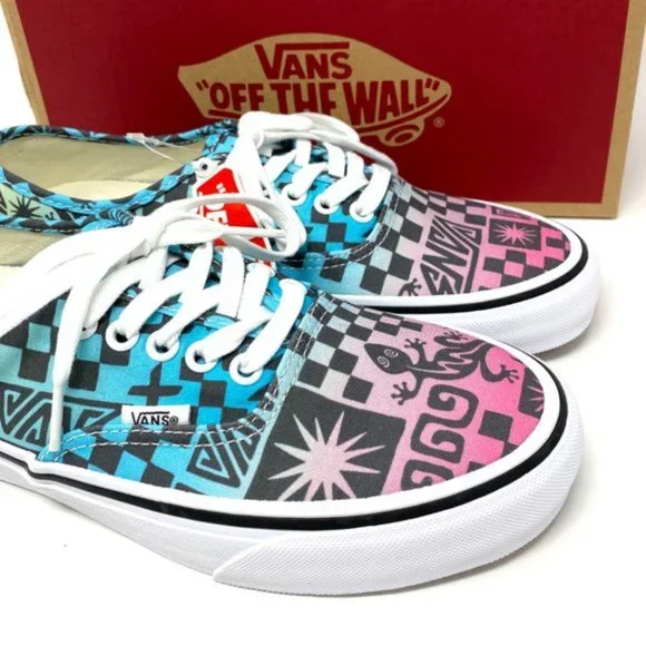 💖MEGA SALE💖Vans SF Tribal Check Multi Blue Canvas Sneakers Women's VN0A3MU642K - Picture 10 of 11